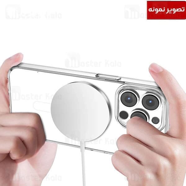 قاب محافظ مگ سیف گرین لاین آیفون Apple iPhone 14 Plus Green Lion Magsafe Delgado Clear Case — تصویر ۸