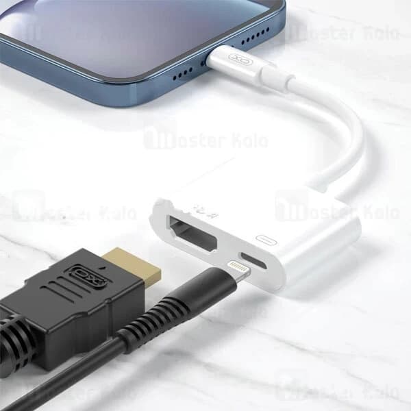 تبدیل لایتنینگ اتصال همزمان شارژر و HDMI ایکس او XO HUB005 — تصویر ۴