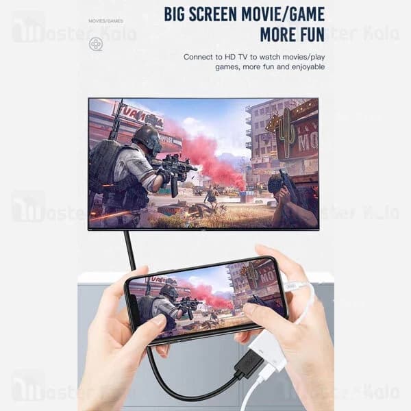 تبدیل لایتنینگ اتصال همزمان شارژر و HDMI ایکس او XO HUB005 — تصویر ۸