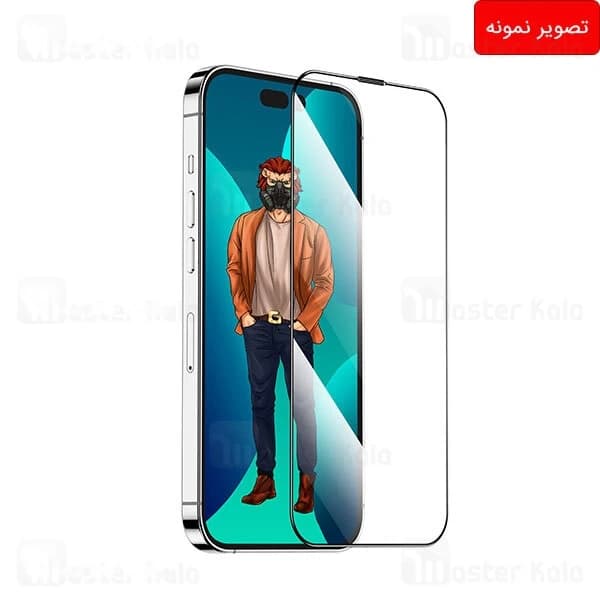 گلس توری دار تمام صفحه تمام چسب آیفون گرین لاین Apple iPhone 14 Plus Green Lion 3D Desert Anti-Dust — تصویر ۲