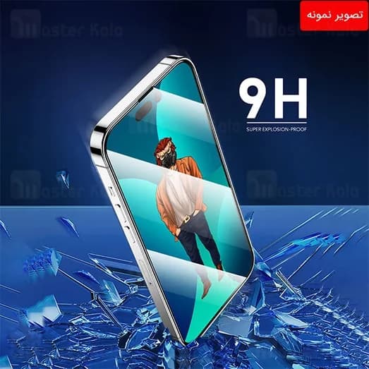 گلس توری دار تمام صفحه تمام چسب آیفون گرین لاین Apple iPhone 14 Pro Green Lion 3D Desert Anti-Dust — تصویر ۸
