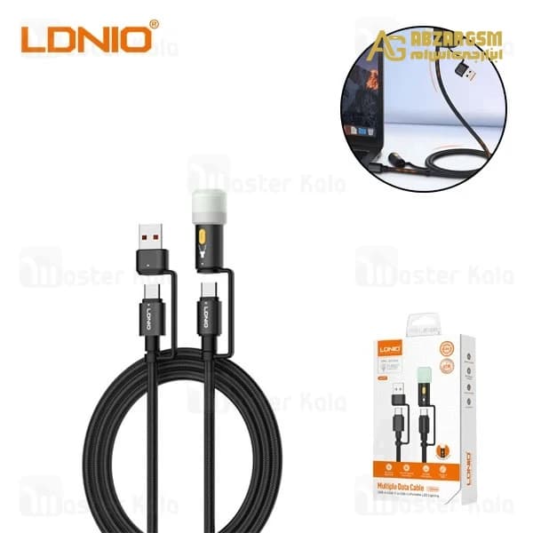 کابل Type C الدینیو LDNIO LC17 Charging Data Cable توان 65 وات — تصویر ۹