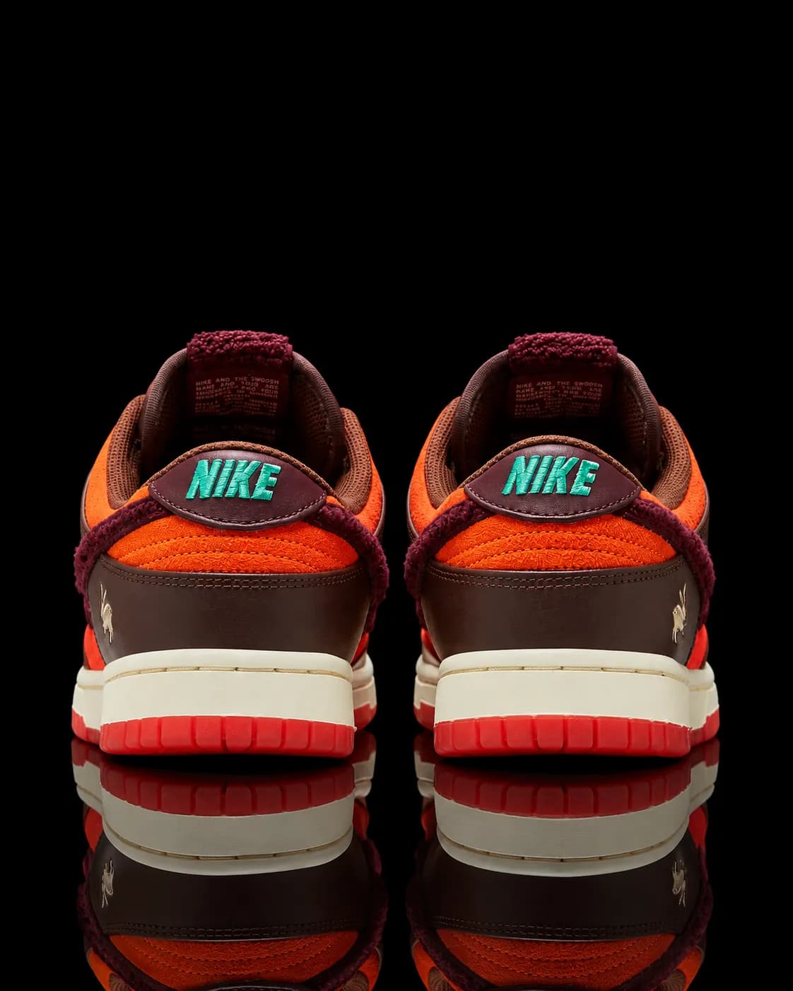 نایک SB Dunk Low Year of the Rabbit قهوه‌ای نارنجی — تصویر ۲