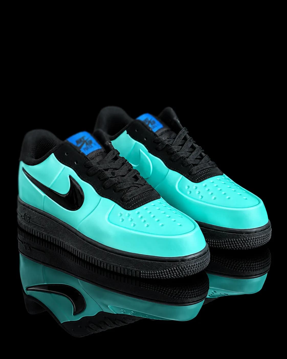 نایک ایر فورس 1 فوم Foamposite سبز آبی — تصویر ۴