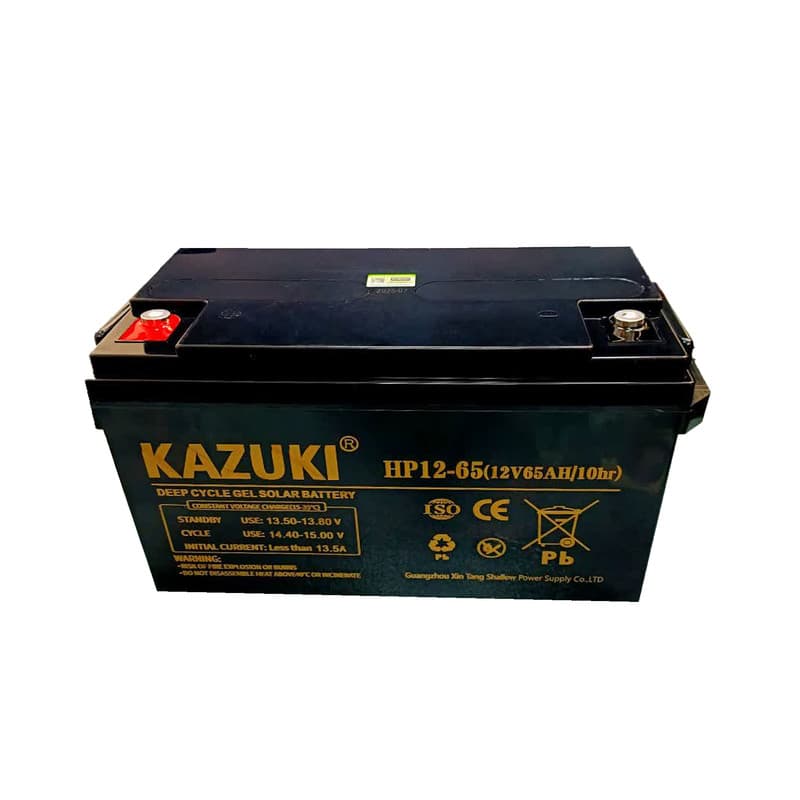 باتری UPS با ولتاژ 12 ولت و شدت جریان 65 آمپرساعت کازوکی مدل HP12-65GEL