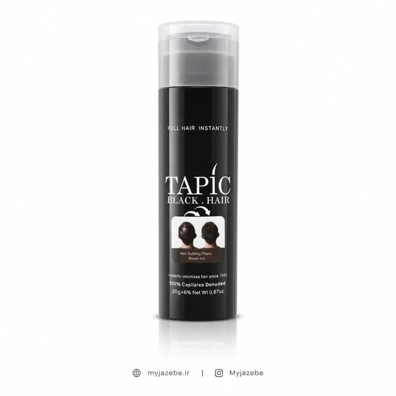 پودر پرپشت کننده مو تاپیک 50 گرم شماره 4 قهوه ای BROWN