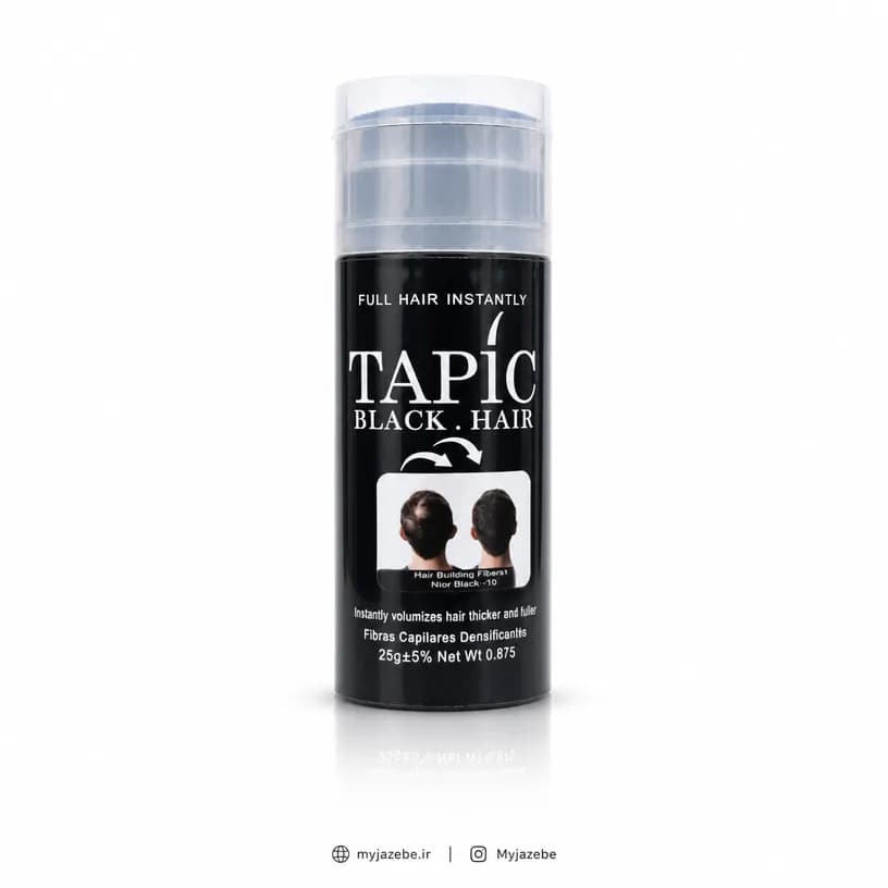 پودر پرپشت کننده مو تاپیک 25 گرم شماره 1 مشکی پرکلاغی NOIR BLACK
