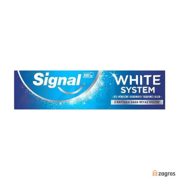 خمیر دندان سفید کننده سیگنال Signal مدل White system حجم 75 میل