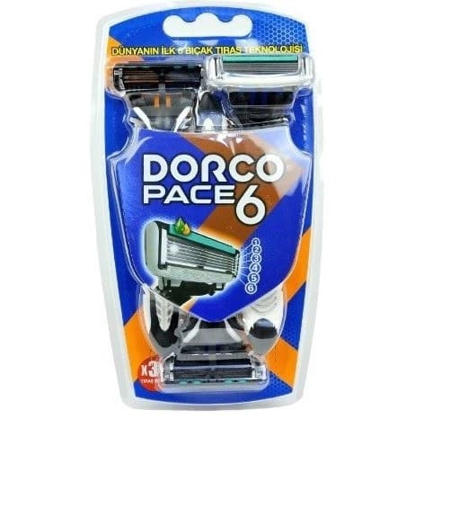 ژیلت مردانه مدل 6 تیغ بسته 3 تایی دورکو dorco