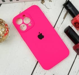 قاب سیلیکون صورتی فسفری آیفون 13PRO