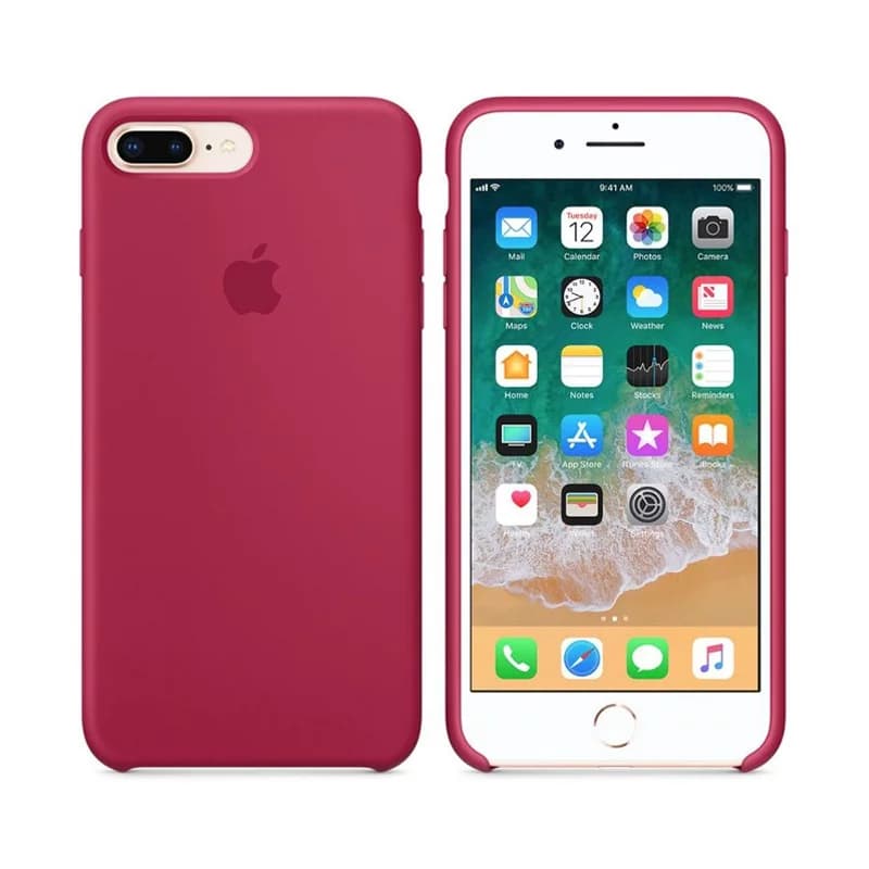 قاب سیلیکون سرخابی آیفون 8PLUS