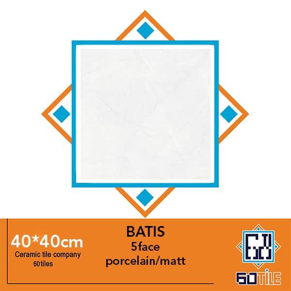 Batis- کارخانه ارگ ارغوانی- طرح باتیس-لعاب مات- 40*40-برند ریونیز