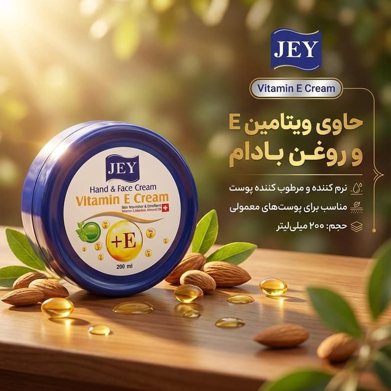 کرم نرم کننده جی مدل vitamin E حجم 200 میلی لیتر — تصویر ۲