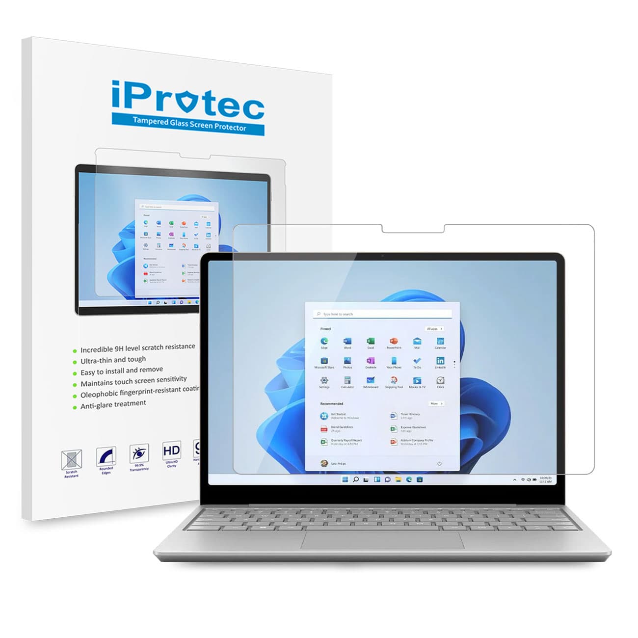 محافظ شیشه‌ای (گلس) صفحه نمایش سرفیس لپتاپ گو 1/2/3 (12.4 اینچ) مدل iProtec با یک‌ سال ضمانت