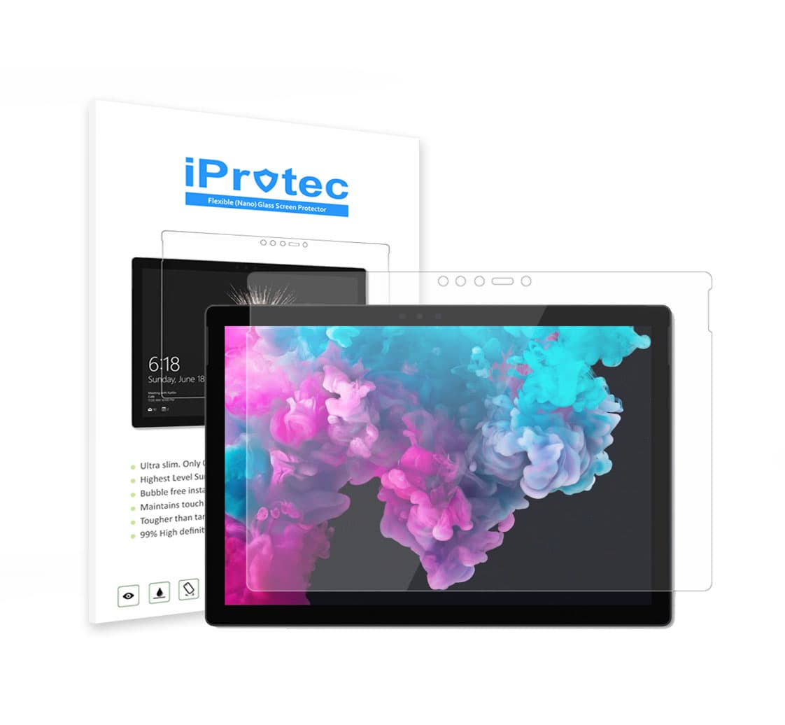 محافظ شیشه‌ای انعطاف پذیر (نانو) صفحه نمایش iProtec برای سرفیس پرو +7/7
