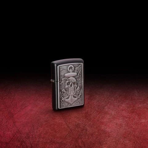 فندک زیپو اصل کد 48122 – Original Zippo Skull Anchor Emblem — تصویر ۲