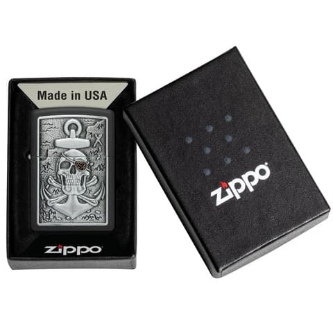 فندک زیپو اصل کد 48122 – Original Zippo Skull Anchor Emblem — تصویر ۵