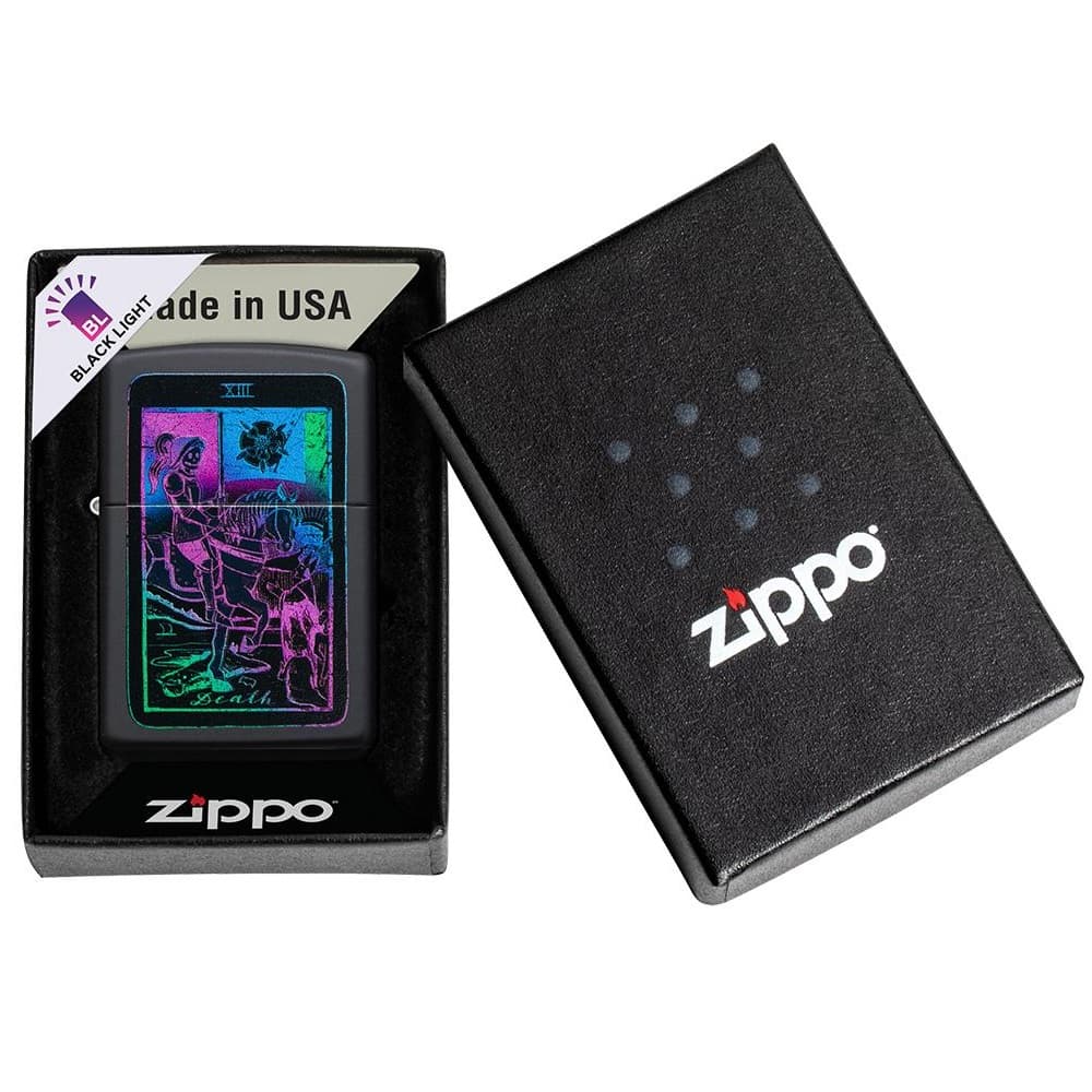 فندک زیپو اصل کد 49698 – Black Light Tarot Card Design — تصویر ۵
