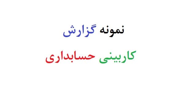 نمونه گزارش کاربینی حسابداری