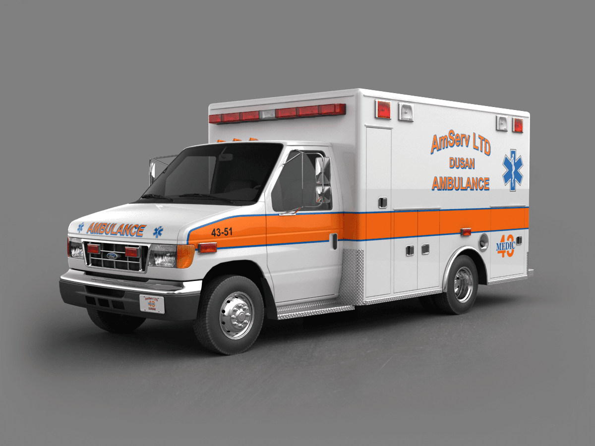 دانلود آبجکت تری‌دی‌مکس امدادی ضروری مدل Emergency-car-2