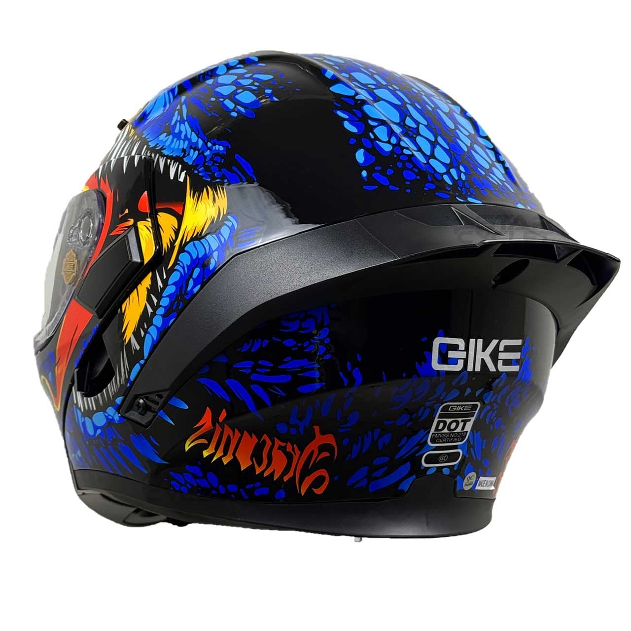کلاه کاسکت فک متحرک QIKE مدل BLU FIRE — تصویر ۶