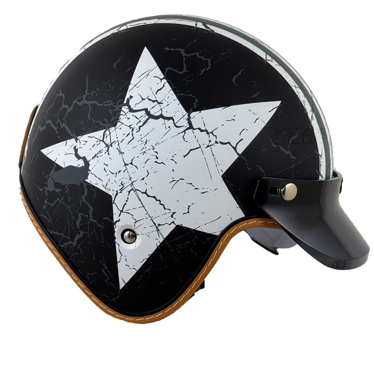 کلاه کاسکت وسپایی MA2 مدل 987 STAR-MATT-BLACK — تصویر ۲