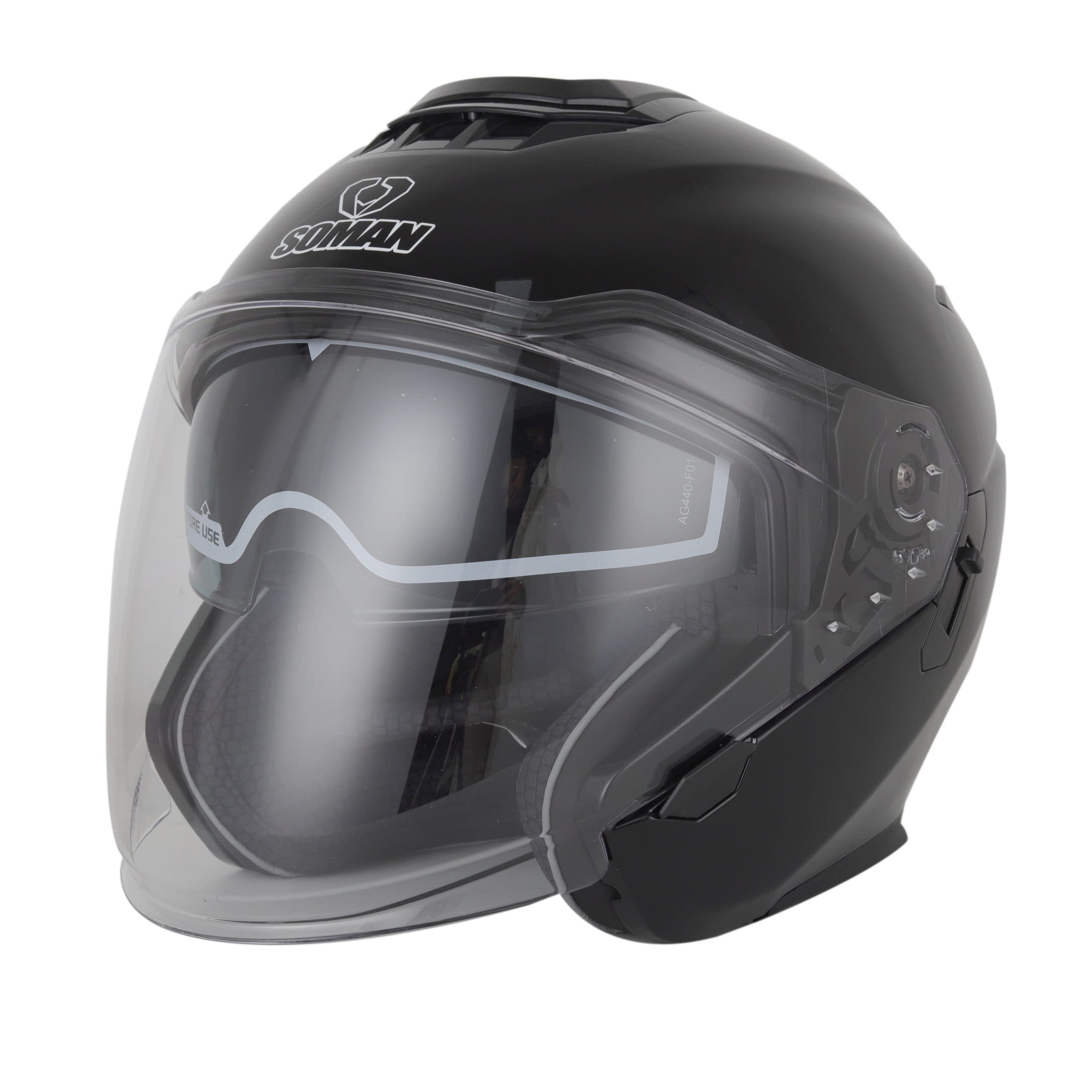 کلاه کاسکت SOMAN مدل 527 SHINE-BLK