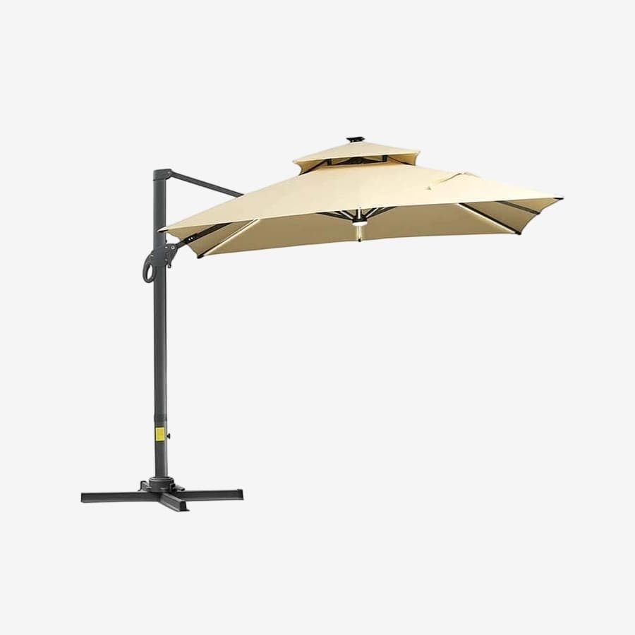 چتر قطر ۴ متر سایبان آلومینیومی با چرخش ۳۶۰ درجه و LED