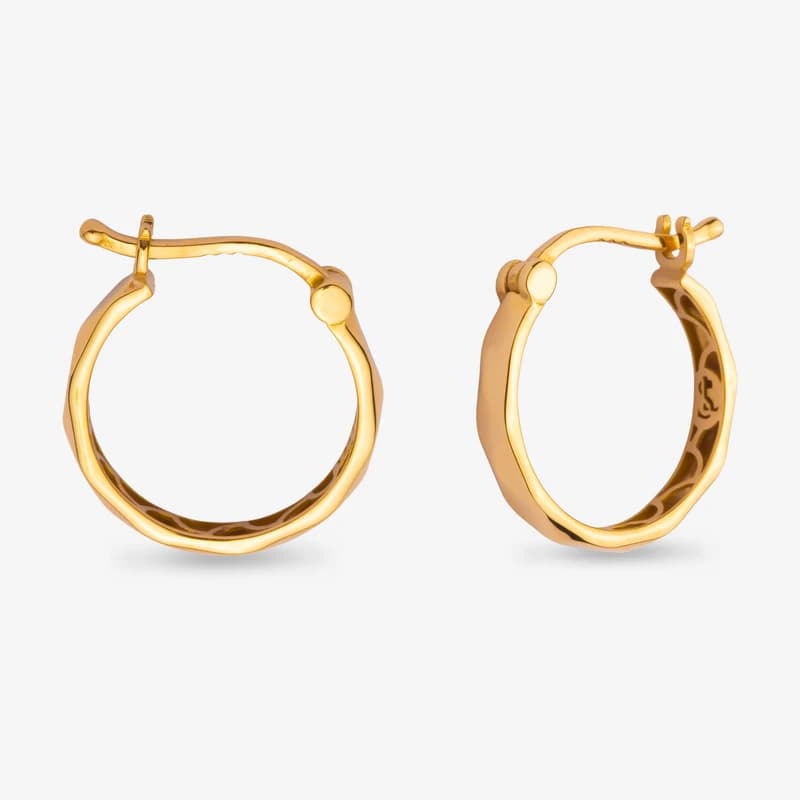گوشواره طلا 18 عیار زنانه مدل حلقه ای