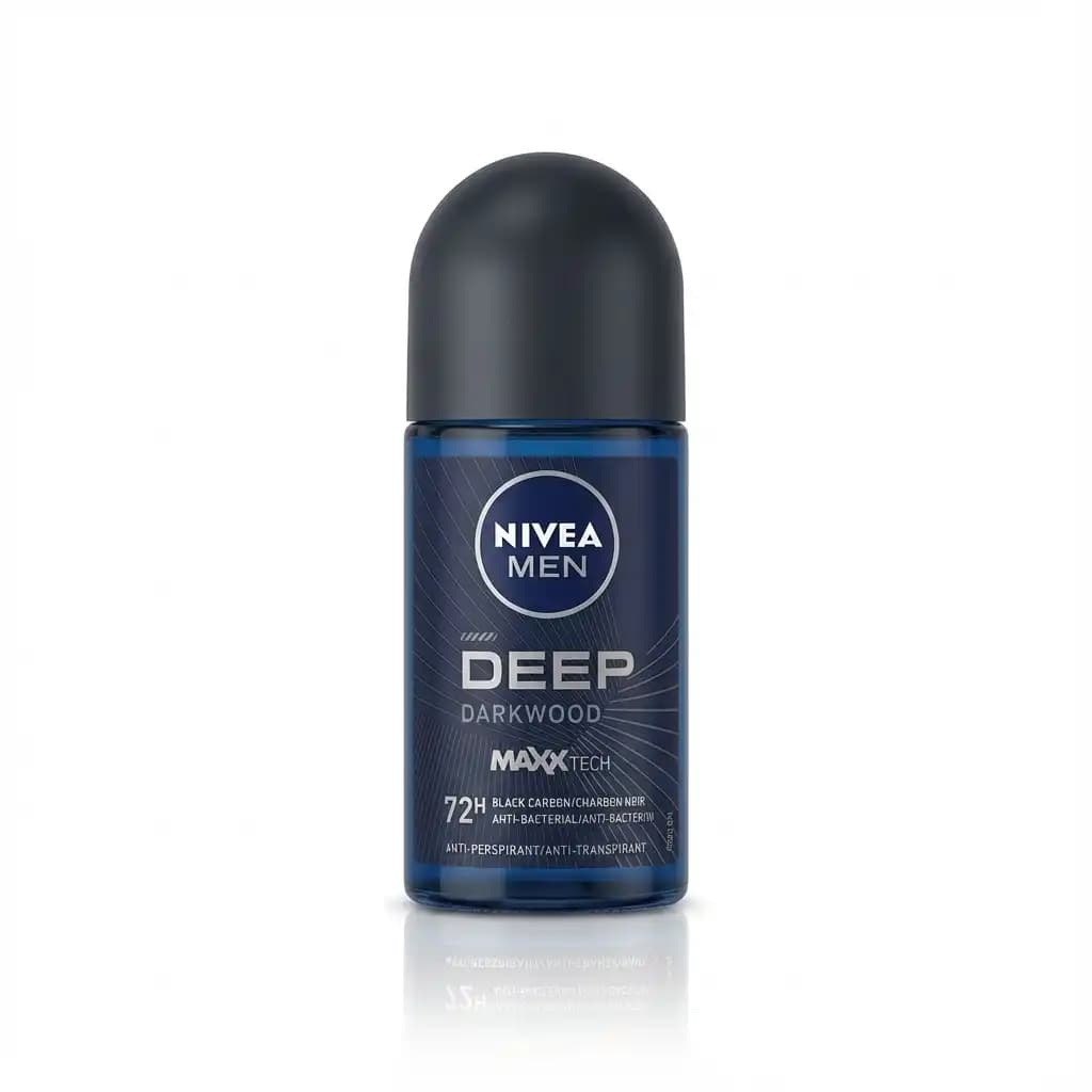 مام رول مردانه نیوآ Nivea مدل Deep Dark Wood مناسب انواع پوست حجم 50 میل