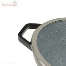 تابه 24 دودسته کلاسیک خطی مشکی گرانیت طوسی- عروس — تصویر ۲