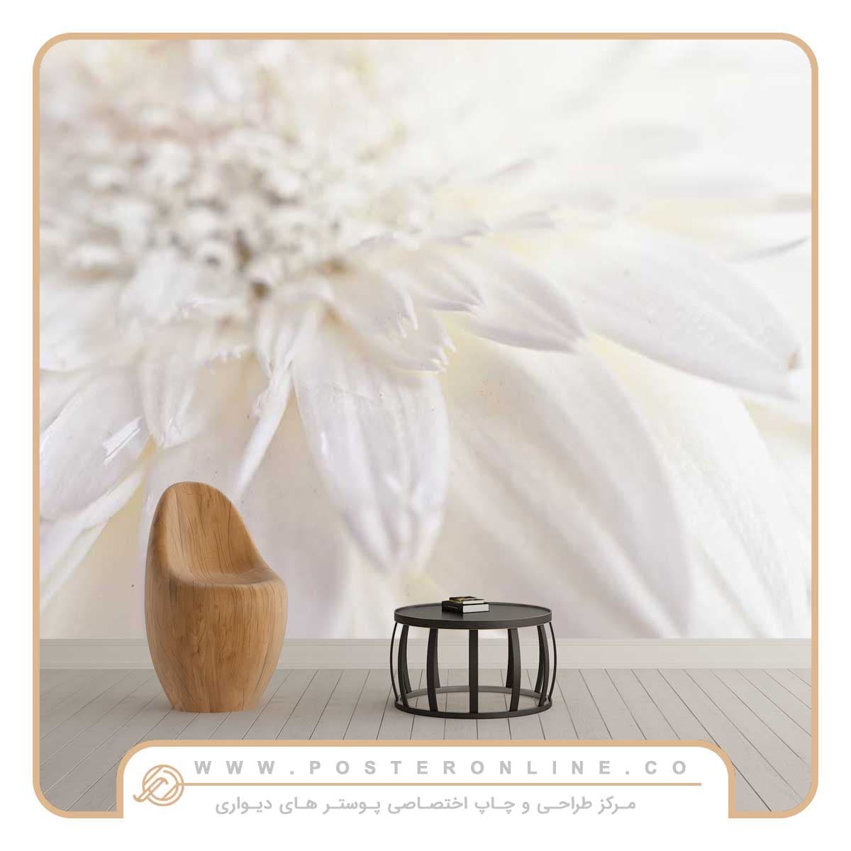 پوستر دیواری گل سفید کد F-8192