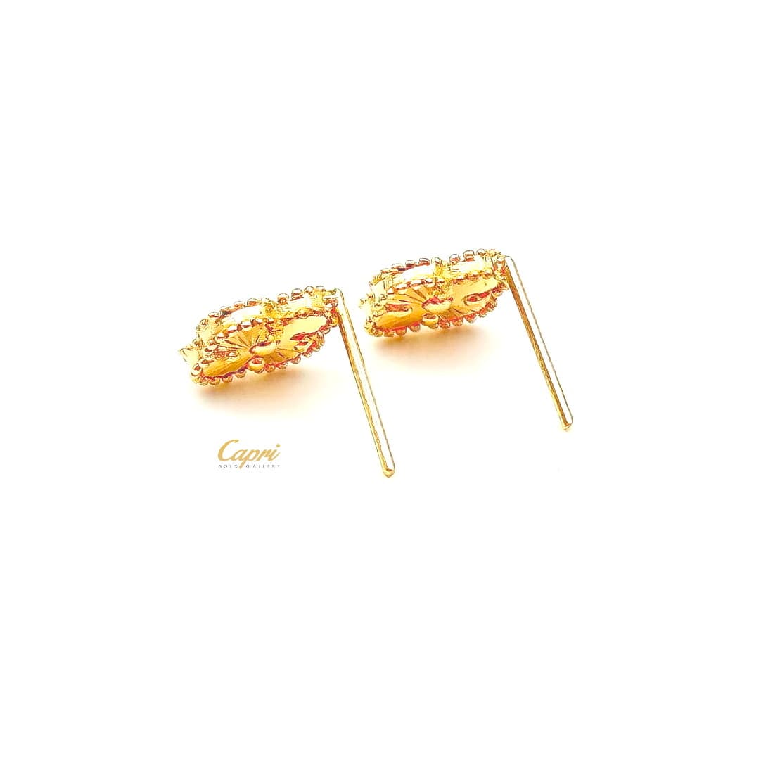 گوشواره طلا ونکلیف تراش کد 10242 — تصویر ۵