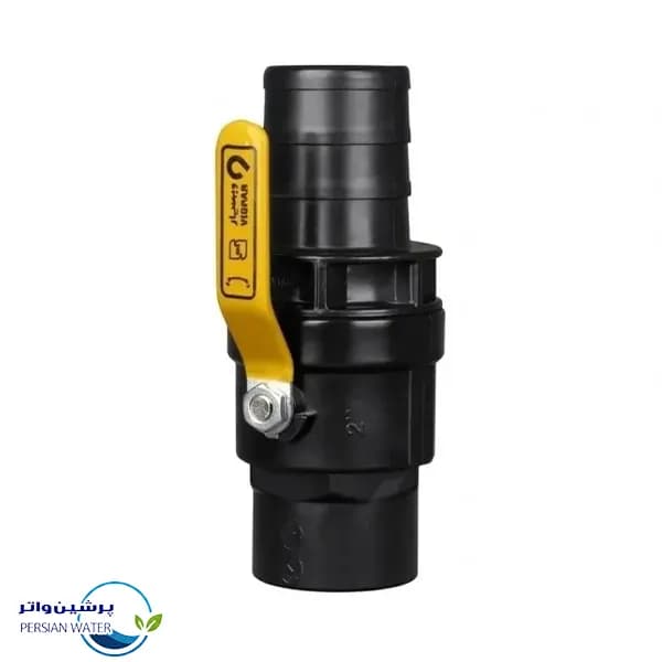 شیر توپی دسته فلزی 1.1/2 به لوله نخ دار 50 – ویسپار