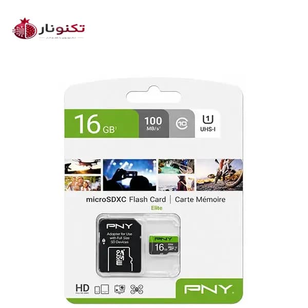 کارت حافظه microSDHC پی ان وای (PNY) 16 گیگ مدل U1 Elite C10 سرعت 100MB/s