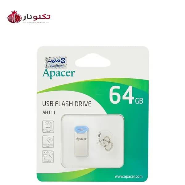 فلش مموری اپیسر (Apacer)مدل AH111 USB 2.0 ظرفیت 64 گیگابایت
