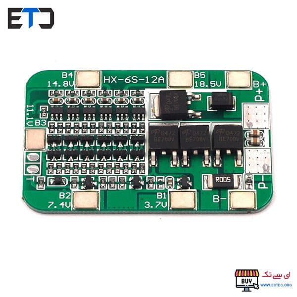 ماژول بالانسر و محافظ شارژ و دشارژ باتری 6 سل 12 آمپر HX-6S-12A — تصویر ۴