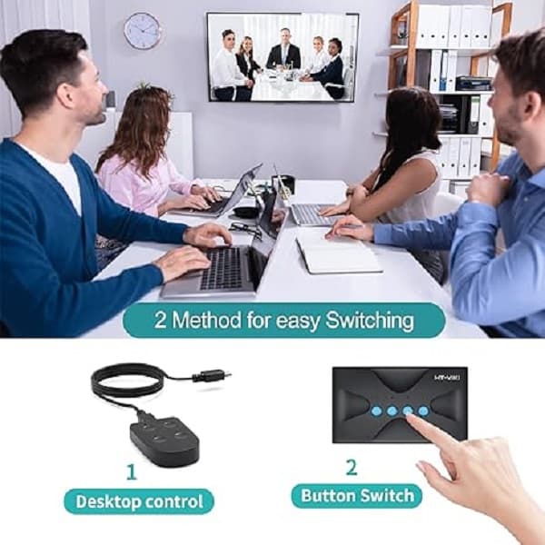 کی وی ام سوییچ 4 پورت HDMI کی نت مدل K-SWKHM004 — تصویر ۵