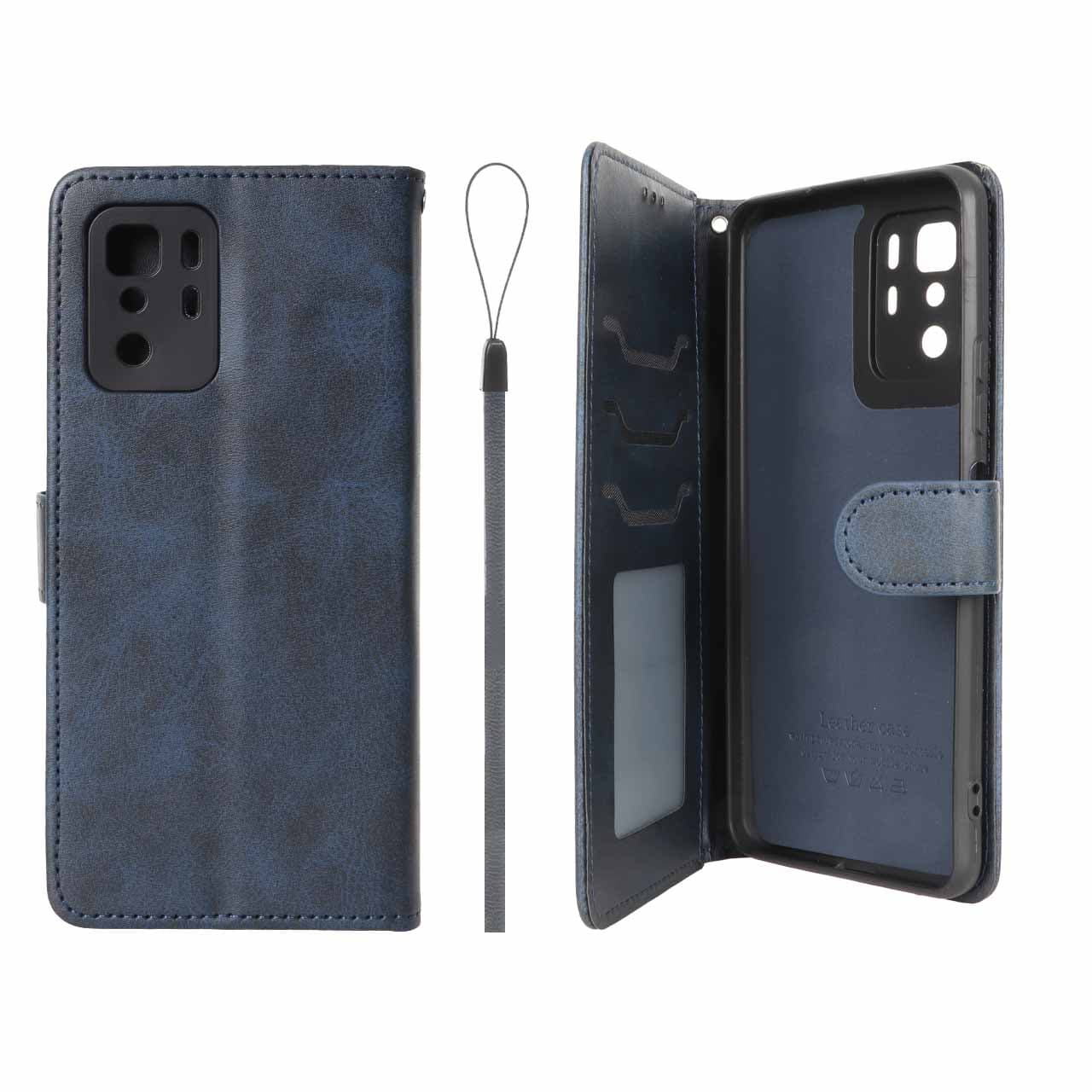 کیف موبایل مگنتی درجه یک داخل خز MNC Plus مدل Xiaomi Redmi Note 10 Pro 5G / Poco X3 GT – سرمه ای