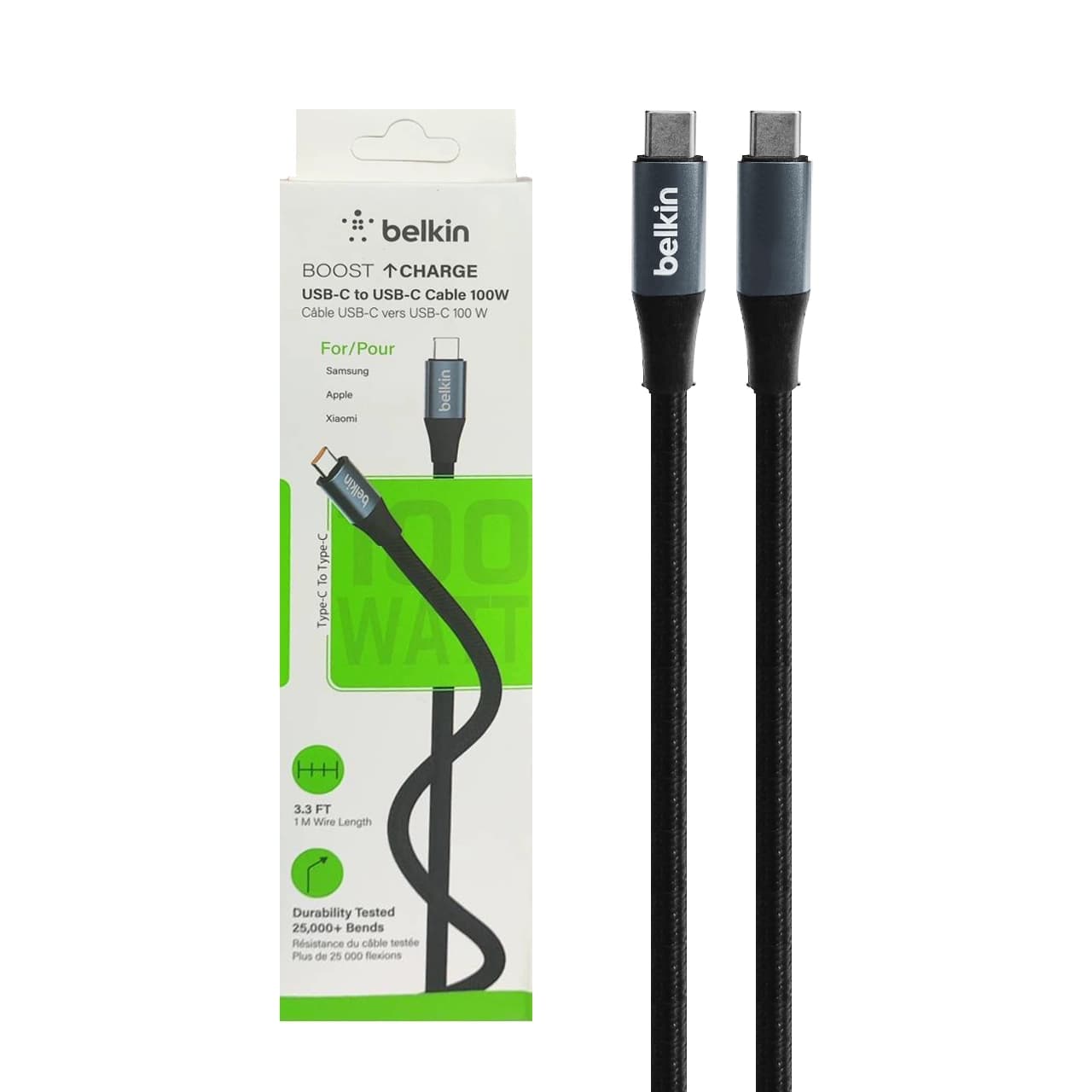 کابل شارژ Belkin Type-C To Type-C مدل X-700C – مشکی