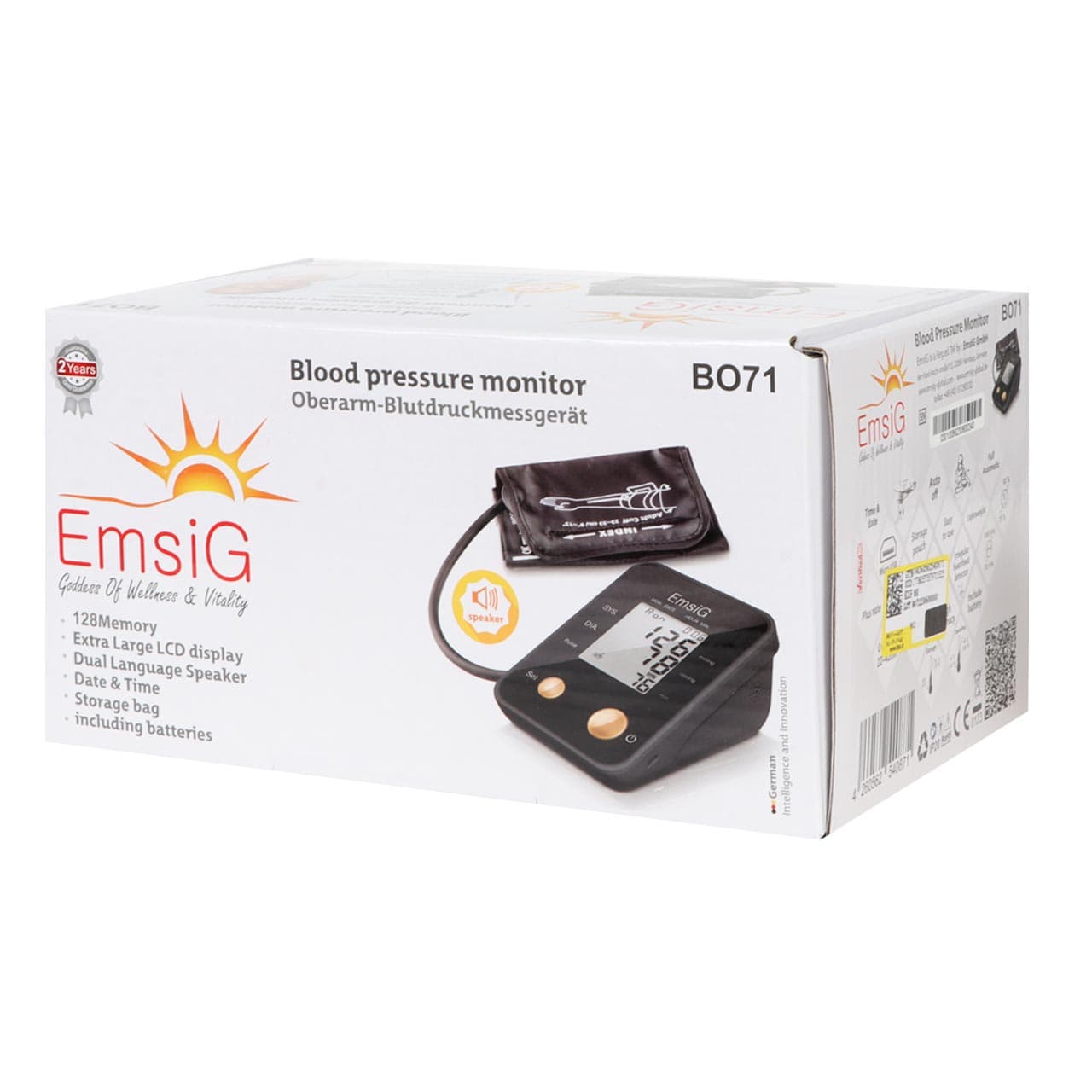 فشارسنج خون دیجیتالی EmsiG مدل BO71 – مشکی — تصویر ۴