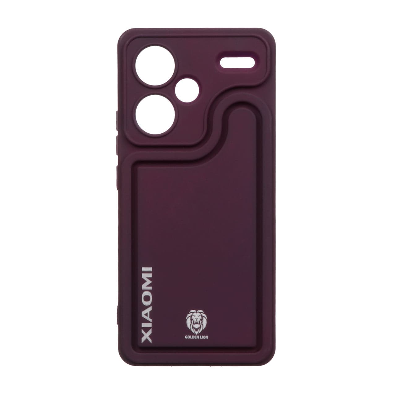 قاب Solid Case منحنی Golden Lion مدل Xiaomi Redmi Note 13 Pro Plus – بنفش تیره