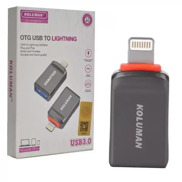 مبدل USB به لایتنینگ کلومن KOLUMAN مدل K-OT16
