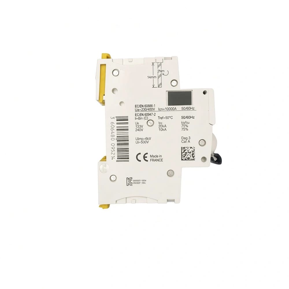 فیوز مینیاتوری اشنایدر 40 آمپر تک پل تیپ C سری iC60N قدرت قطع 10kA — تصویر ۲