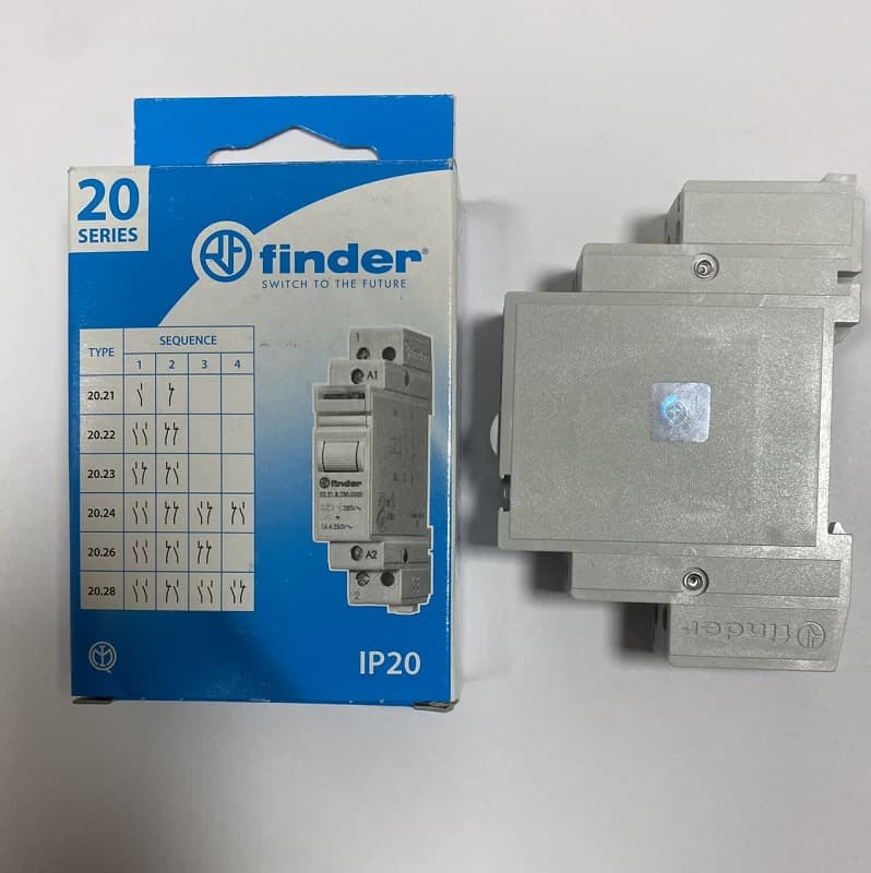 رله ضربه ای ریلی 16 آمپر 24 ولت AC دو باز دو بسته فیندر finder 2022802300000 — تصویر ۳
