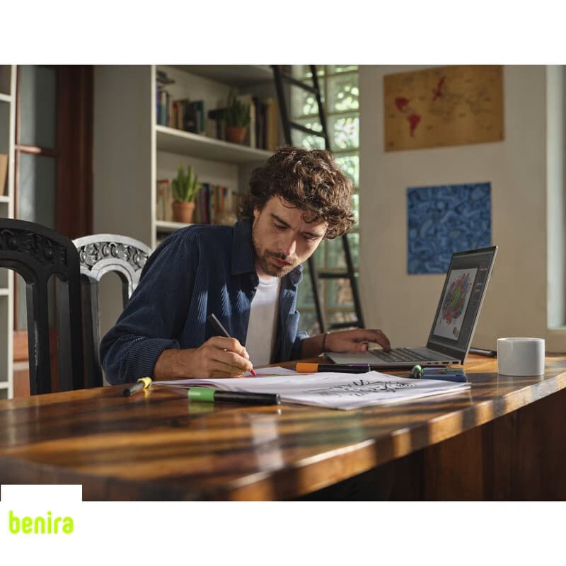 لپتاپ 16 اینچی اچپی مدل OmniBook 5 AI af1055cl16، مجهز به پردازنده Intel Core Ultra 5-225U، رم 16 گیگابایت LPDDR5X، حافظه SSD با ظرفیت 1 ترابایت، نمایشگر لمسی WUXGA، وبکم 1080p و پشتیبانی از Wi-Fi 6، — تصویر ۸