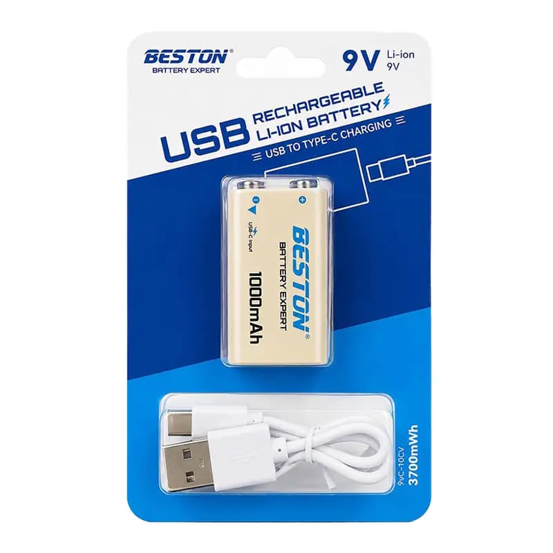 باتری کتابی 9 ولت شارژی بستون مدل 9VC-10VC ظرفیت 3700 میلی‌وات‌ساعت — تصویر ۶