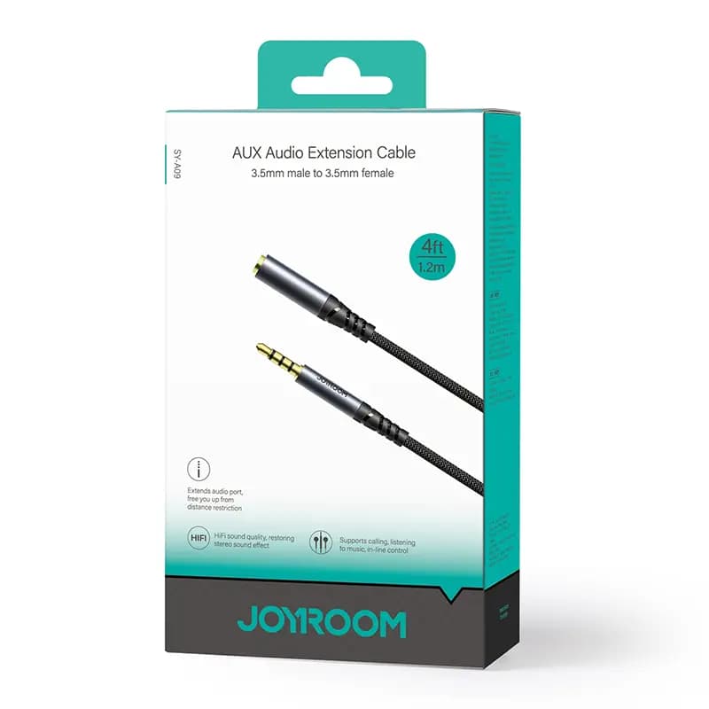 کابل افزایش طول AUX جک 3.5 میلیمتری نری به مادگی جویروم مدل SY-A09 — تصویر ۳