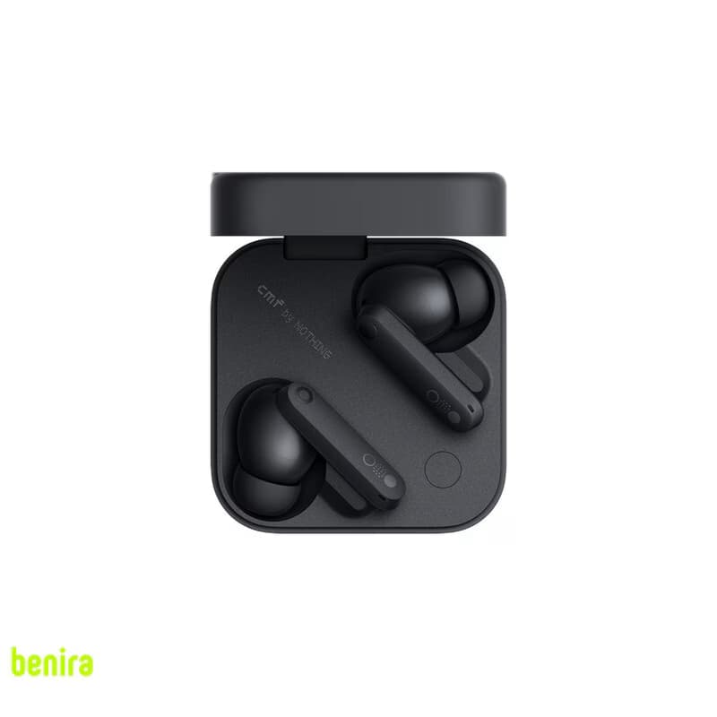 هندزفری بلوتوثی ناتینگ مدل CMF Buds Pro 2 با نویز کنسلینگ فعال (ANC)، درگاه شارژ USB Type-C، دارای میکروفون سهگانه با قابلیت حذف صدای باد، مقاوم در برابر رطوبت و عرق (IP55) — تصویر ۵