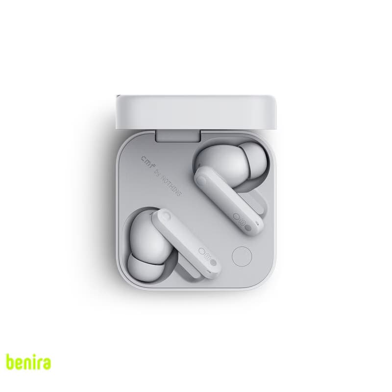 هندزفری بلوتوثی ناتینگ مدل CMF Buds Pro 2 با نویز کنسلینگ فعال (ANC)، درگاه شارژ USB Type-C، دارای میکروفون سهگانه با قابلیت حذف صدای باد، مقاوم در برابر رطوبت و عرق (IP55) — تصویر ۳